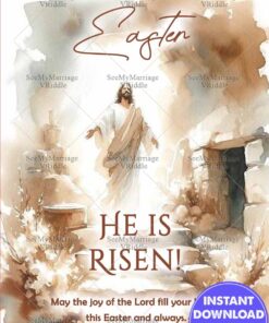 Resurrection Glory He Is Risen Easter Greeting Card