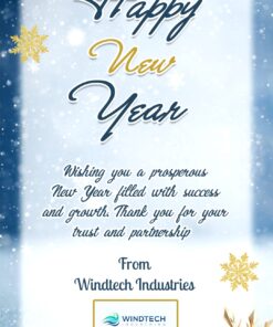 Hand Written Style Happy New Year Video Greeting for a Corporate Sector and Blue Winter Theme