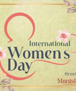 Pastel Green International Women’s Day Greeting Video with Soft Floral Corners
